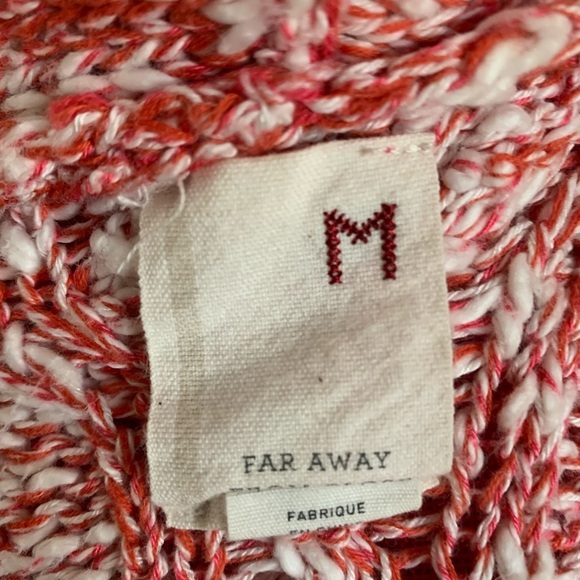 👗Anthropologie Far Away From Close V-neck Women’s Cable Knit Sweater, size M - Picture 5 of 5